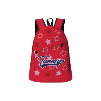 TURN UP Polyester Backpack Laptop Bag Women's Red