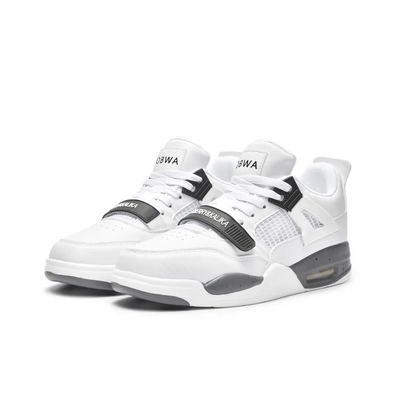 CHERRY&KALIKA Skateboard Shoes Unisex Low Top White Gray-1