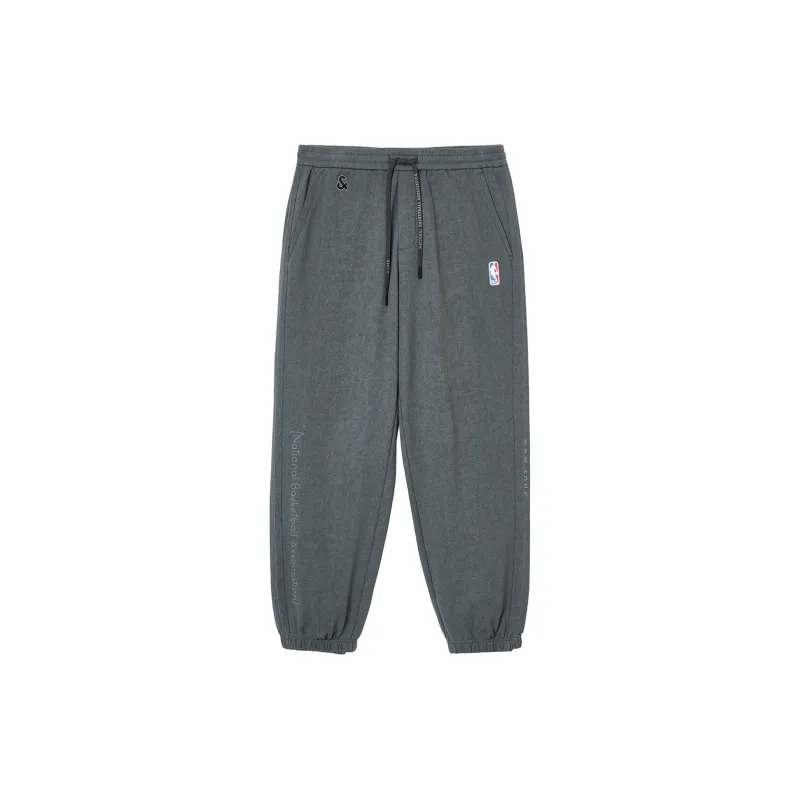 JACK JONES· JACK & JONES X NBA Co brand Knitted Sweatpants Men's Black Sandy-0