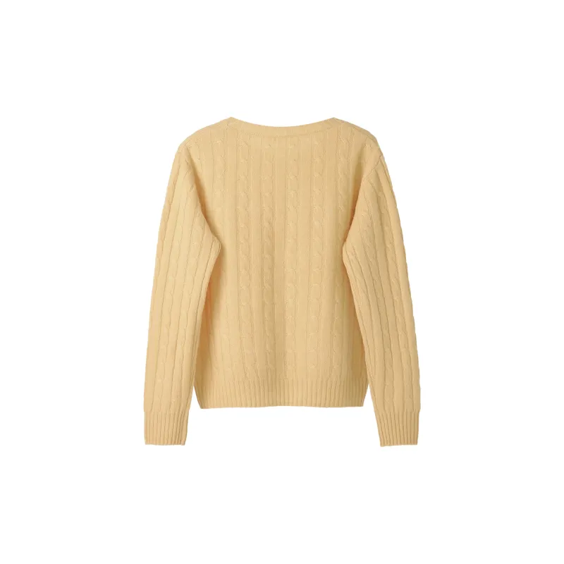 Fstudio Fall And Winter Solid Color Crew Neck Knitwear Sweater Unisex-1