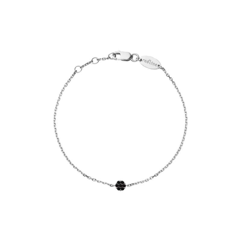 Redline Black Diamond White Gold 18K Gold Bracelets Men's Black-0
