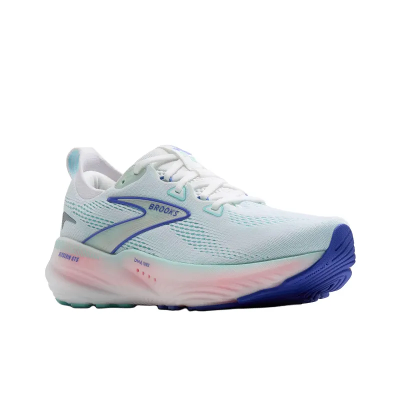 Brooks Glycerin Gts 22 White Limpet Shell Amparo Blue Women's-2