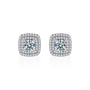 WUMZK Moissanite Stud Earrings Women's