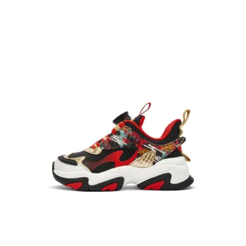 BALABALA Slip Resistant, Abrasion Resistant, Breathable Kids' Running Shoes Black Red Tone Children Aged 3 7 Years Old