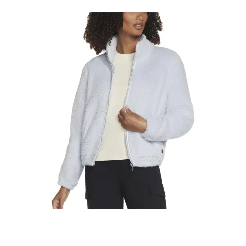 Skechers GO SNUGGLE® Shine Sherpa Velvet-feel Coat Women's Blue