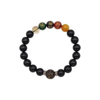 ZUIWENGLANGYASHANWENCHUANG Obsidian Bracelets Unisex