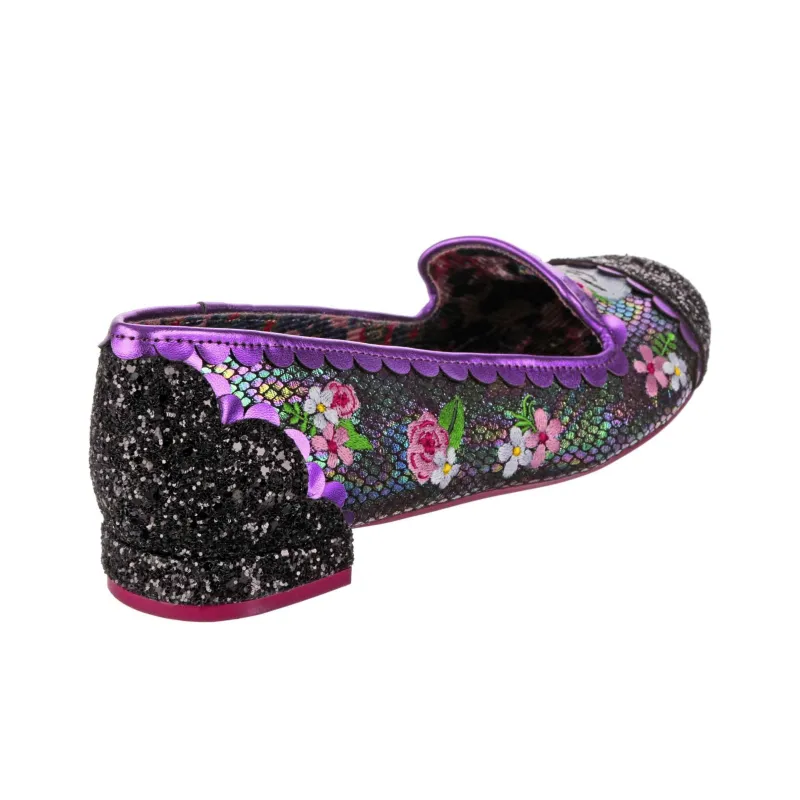 IRREGULAR CHOICE Slow Much Love Casual Single Shoes Women's Black Purple-4