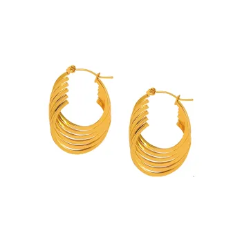 Sanpowa Stainless Steel Earrings Women's