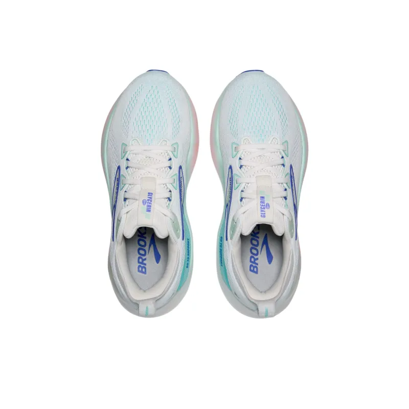 Brooks Glycerin Gts 22 White Limpet Shell Amparo Blue Women's-3