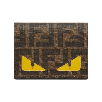 FENDI Cotton Wallet Medium Size Men's Brown