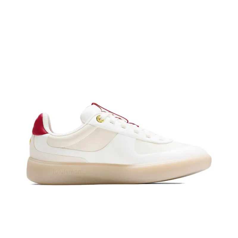 Lululemon Anti Slip Wear Resistant Low Top Casual Shoes Women's White Red-1