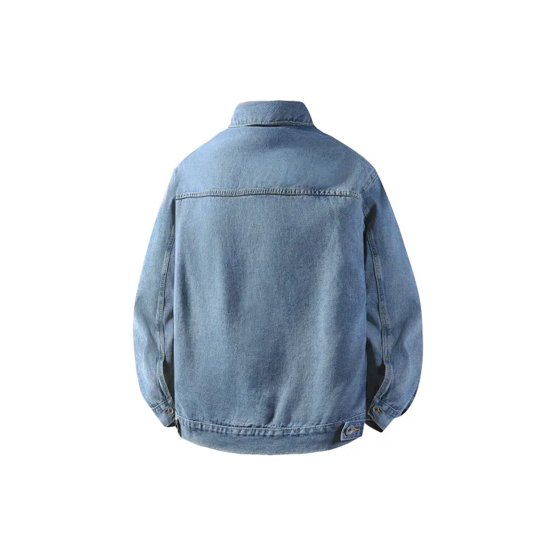 SOCKKEY Denim Jacket Unisex Vintage Blue-5