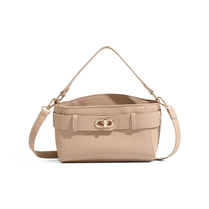SEPTWOLVES PU Handbag Small Size Women's White/Black/Khaki/Blue/Brown-8