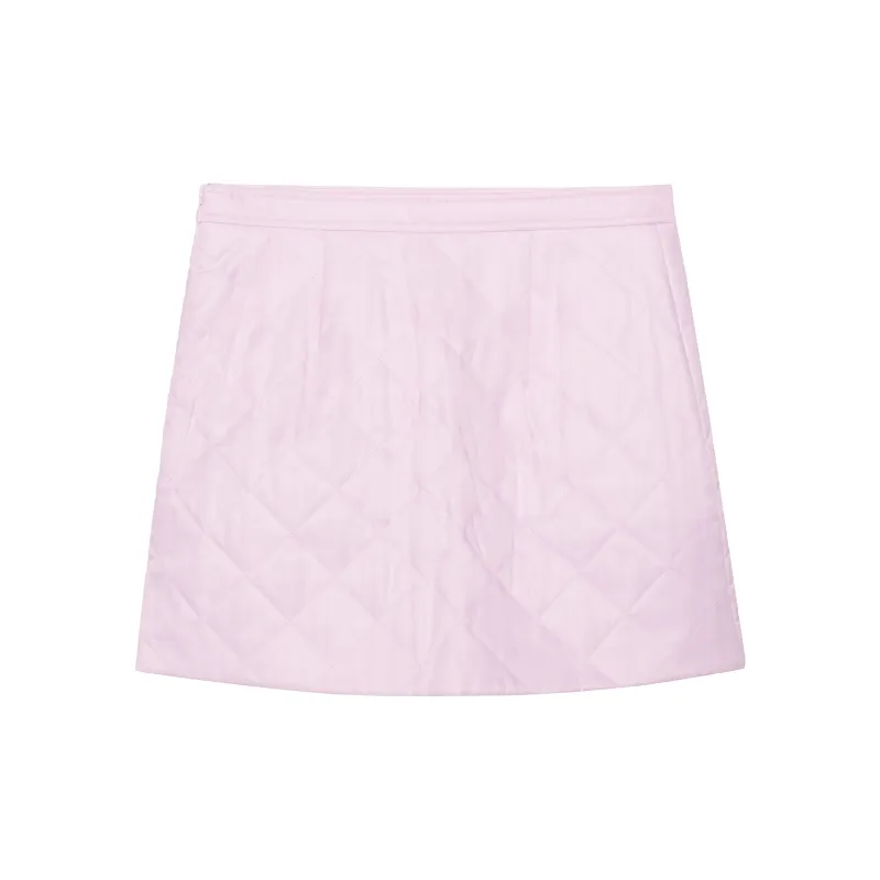 Burberry Diamond Quilted Mini Skirt 'Pale Candy Pink'-1