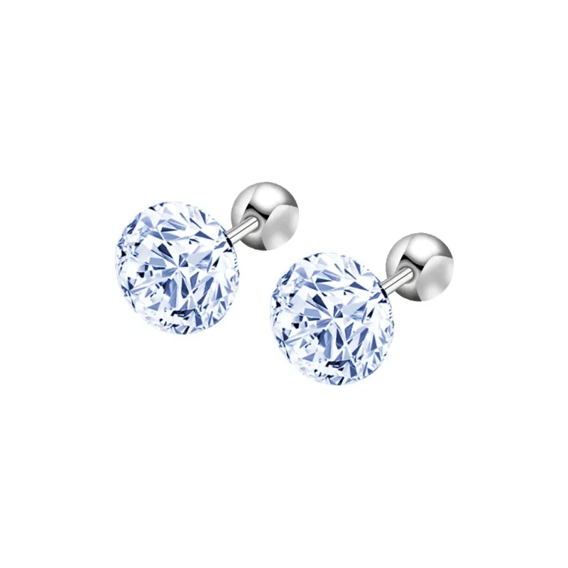 YUSHENGQING Alloy/Cubic Zirconia Stud Earrings Unisex-2