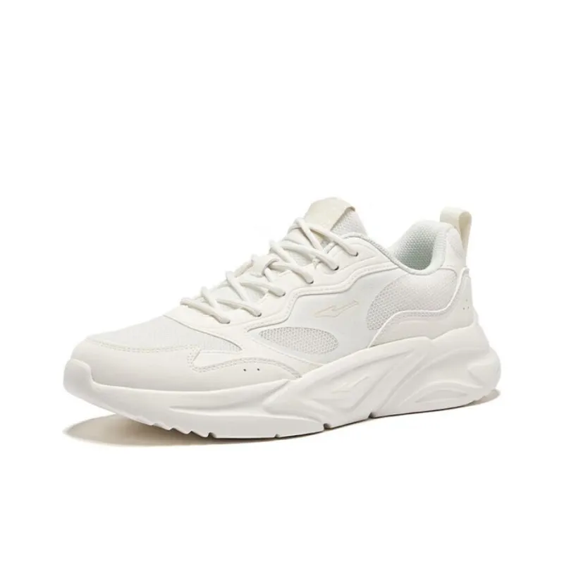 Erke Slip Resistant And Abrasion Resistant Coverage Low Top Casual Shoes Men's Microcrystal White-1