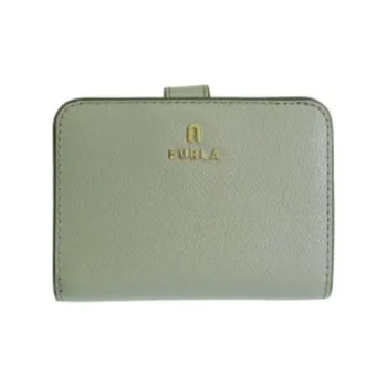 Furla Leather Wallet Women's Gray & Beige