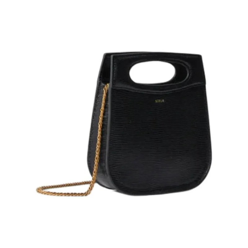 SOEUR One Shoulder Handbags Buffalo Leather Mini Women's Black-1