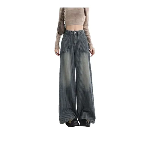 FAIRWHALE Jeans Women's Stripes Blue