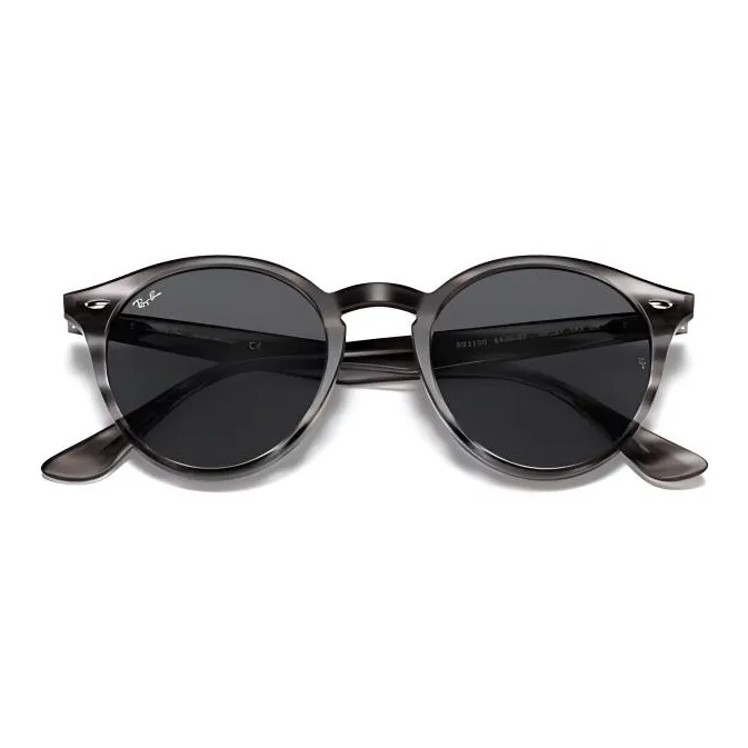 RayBan Propionate Salt Round Sunglasses Unisex Dark Gray-1