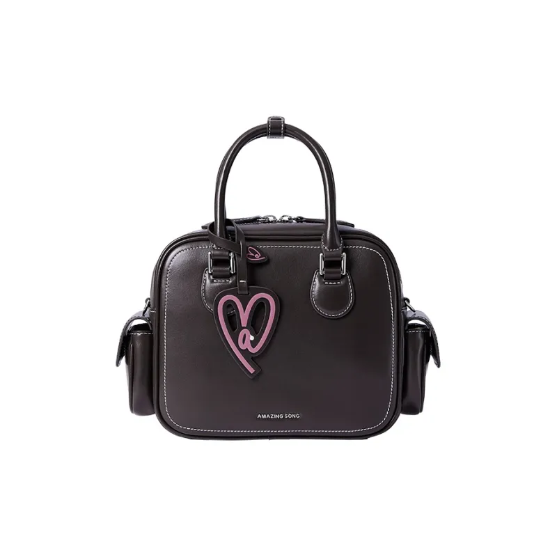AMAZING SONG Cow Leather One Shoulder Handbags Medium Size Women's Multicolor-27