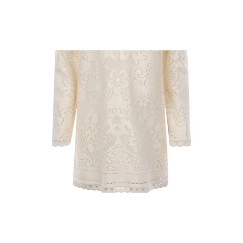 Valentino Long-Sleeved Dresses Women's Nude-4