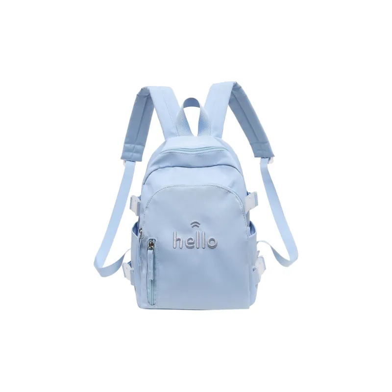 GOBLIN SHARKS 1759 Nylon Backpack Small Size Unisex White/Black/Blue/Green/Yellow-9