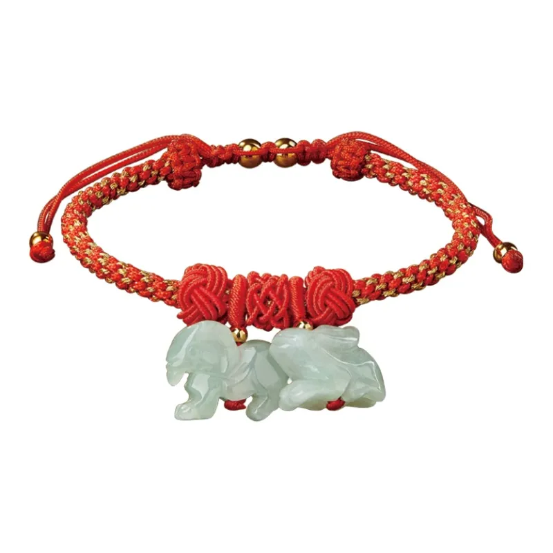 Moonstone Edge Glutinous Jade Jadeite Bracelets Unisex-7