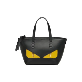 FENDI Calfskin Tote Bag Shopping Bag Shoulder Bag Crossbody Bag Handbag Mini Women's Black