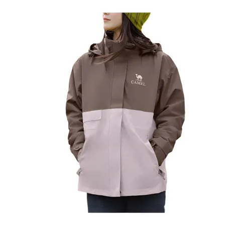 CAMEL Windproof Warm And Rainproof Windbreaker Jacket Women's Olive Gray/Oak Gray