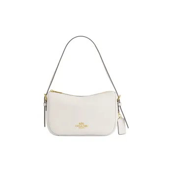 COACH Kailey Cow Leather Handbag, Shoulder Bag Medium Size Women's Chalk White
