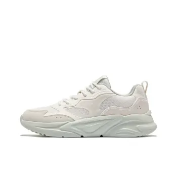 Erke Cushioning Anti Slip And Wear Resistant Low Top Casual Shoes Men's White Gray