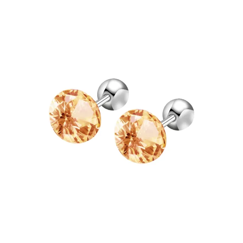 YUSHENGQING Alloy/Cubic Zirconia Stud Earrings Unisex-8