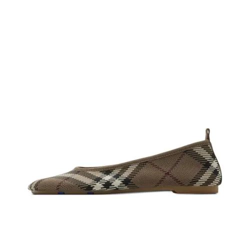 Burberry Casual Single Shoes Women's Light Brown