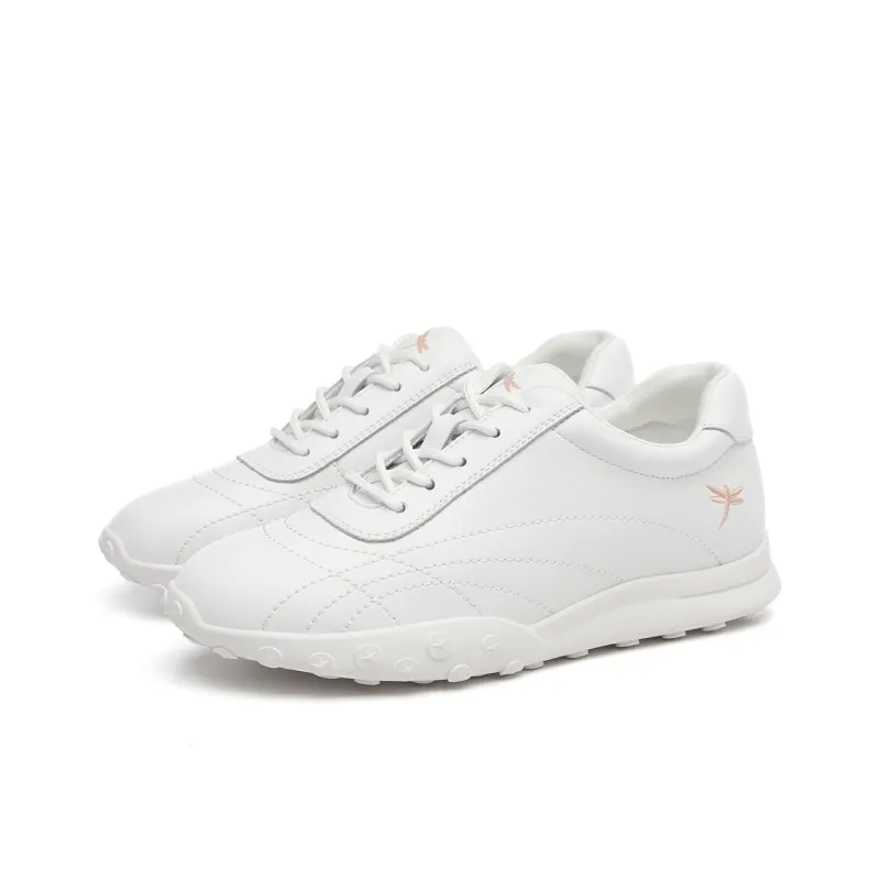 RED DRAGONFLY Casual Athletic Shoes Abrasion Resistant Low Top Small White Shoes Flat Travel Shoes Women's-1