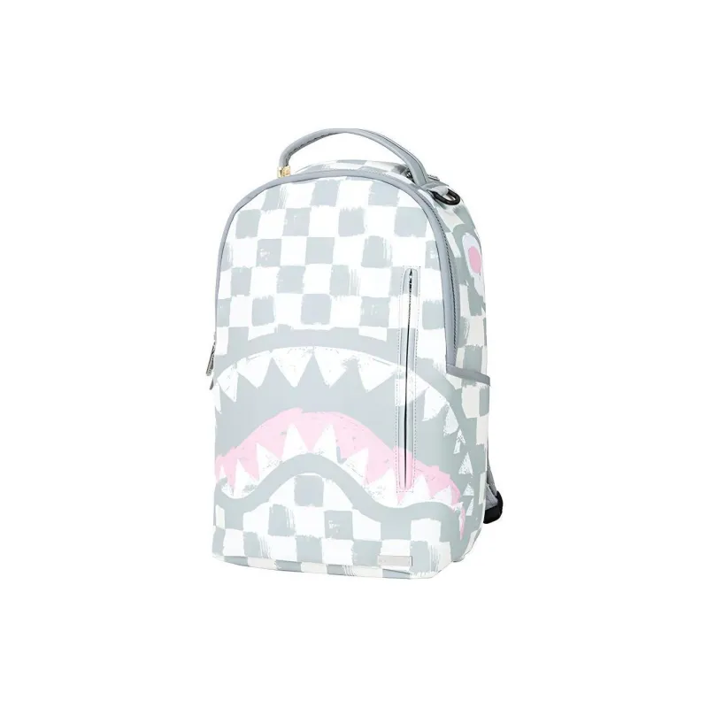 SPRAYGROUND PVC Polyvinyl Chloride Backpack Regular Unisex Gray White-3