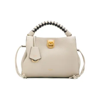 Mulberry Leather Handbag Small Size Women's Ivory White