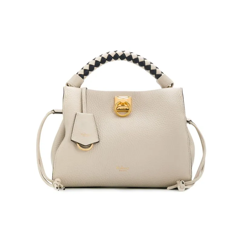 Mulberry Leather Handbag Small Size Women's Ivory White-0