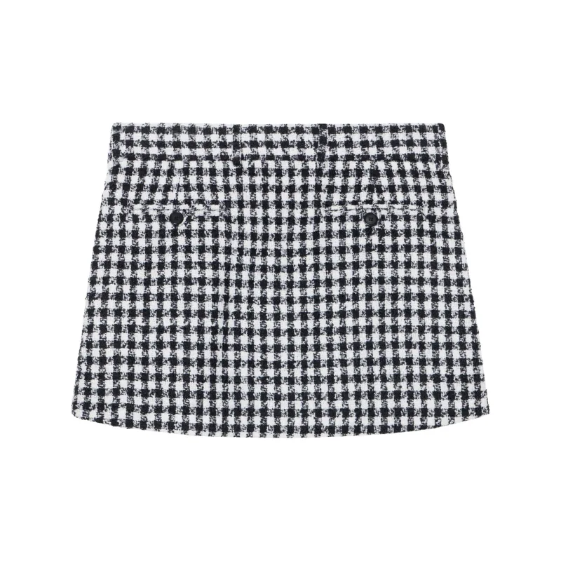 VERSACE Casual Short Skirts Women's Black/White-1