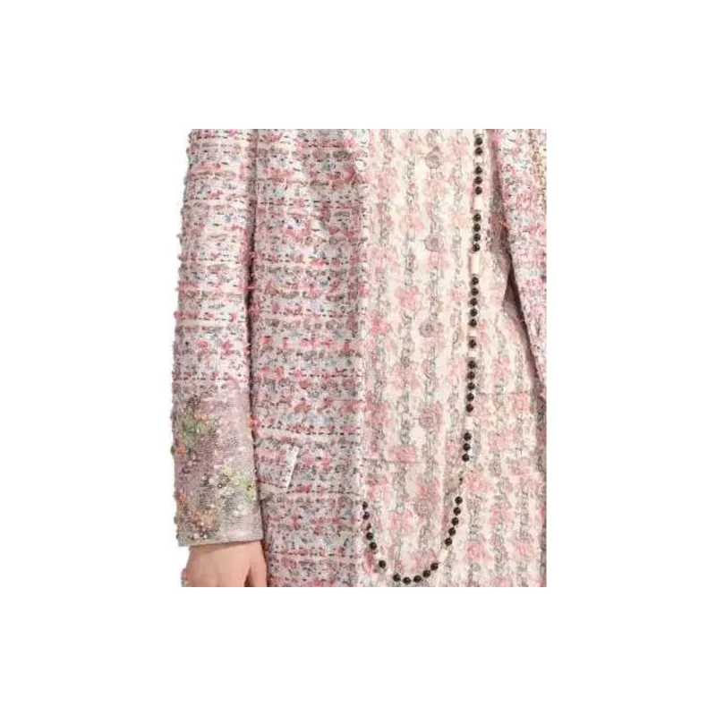 CHANEL 23 Spring Summer Long Sleeved Dress Women's Pink-3