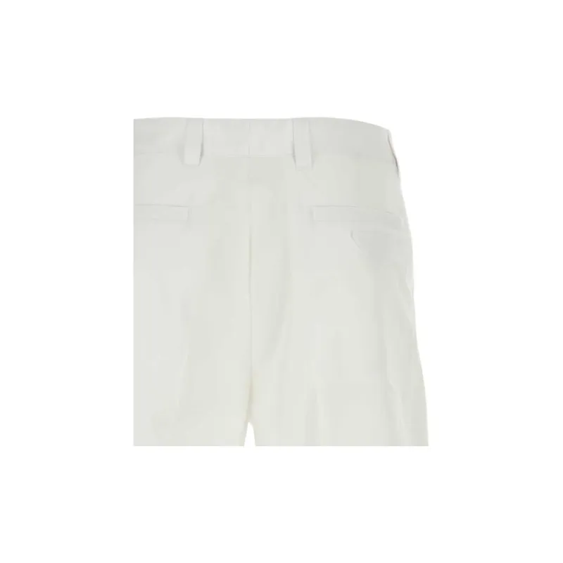 PRADA Belt Looped Straight Leg Shorts-3
