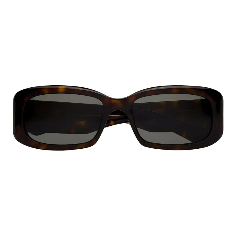 SAINT LAURENT Injection Molding Plastic Polyamide Rectangular Sunglasses Women's Brown Tortoiseshell-1