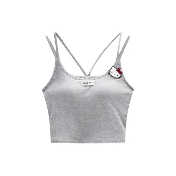 GUKOO x Hello Kitty Tank Tops Women's Heather Gray
