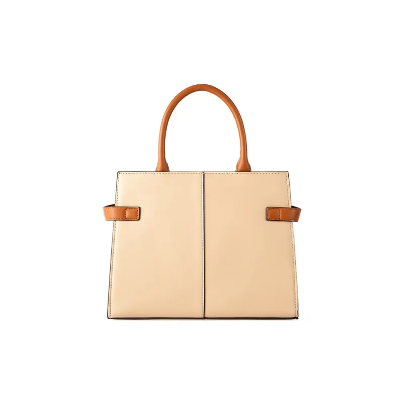 Vigno Synthetic Leather Handbag One Shoulder Crossbody Tote Pack Regular Women's Apricot-10