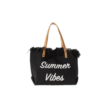 SEPTWOLVES Canvas Beach Bag Shoulder Bag Large Size Women's White/Pink/Black/Khaki/Green