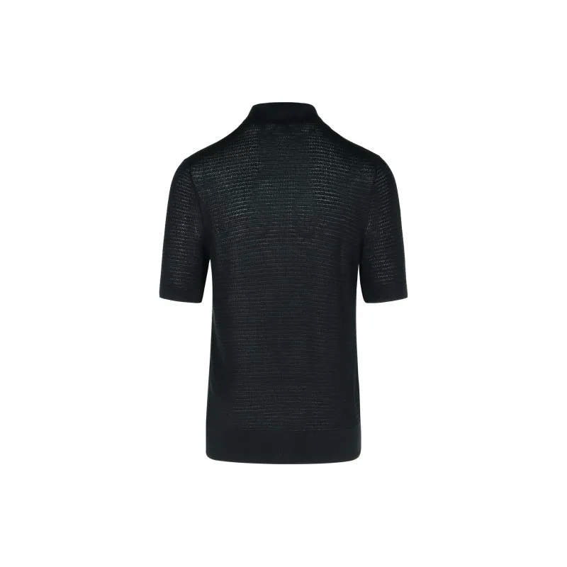 TOM FORD Short Sleeved Knitted Polo Shirt-1