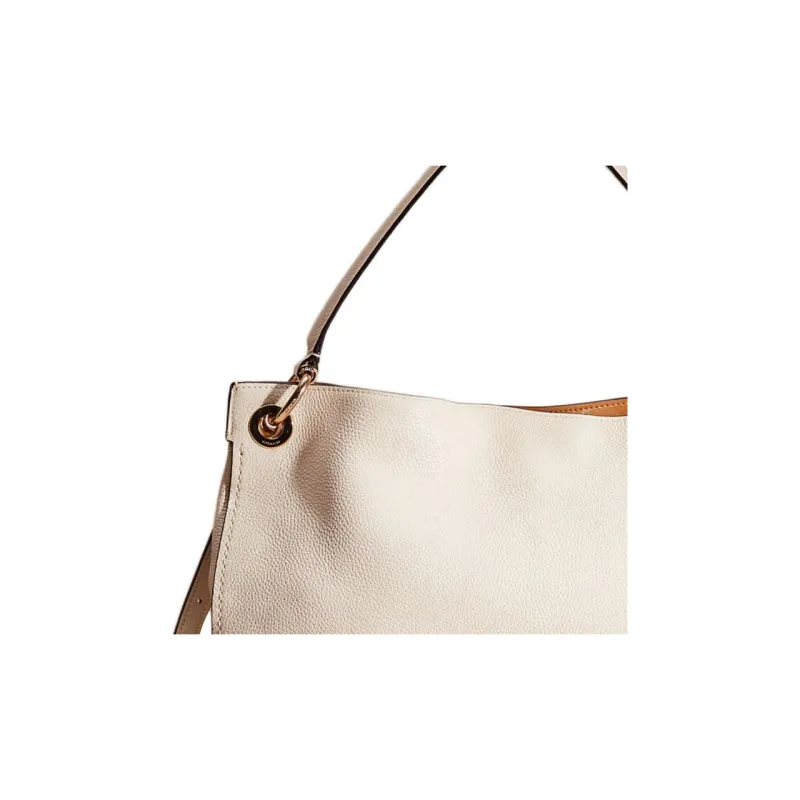 COACH Clarkson Pebbled Leather Shoulder Bag Hobo Bag Portable Crossbody Bag Shoulder Bag Women's Ecru-3