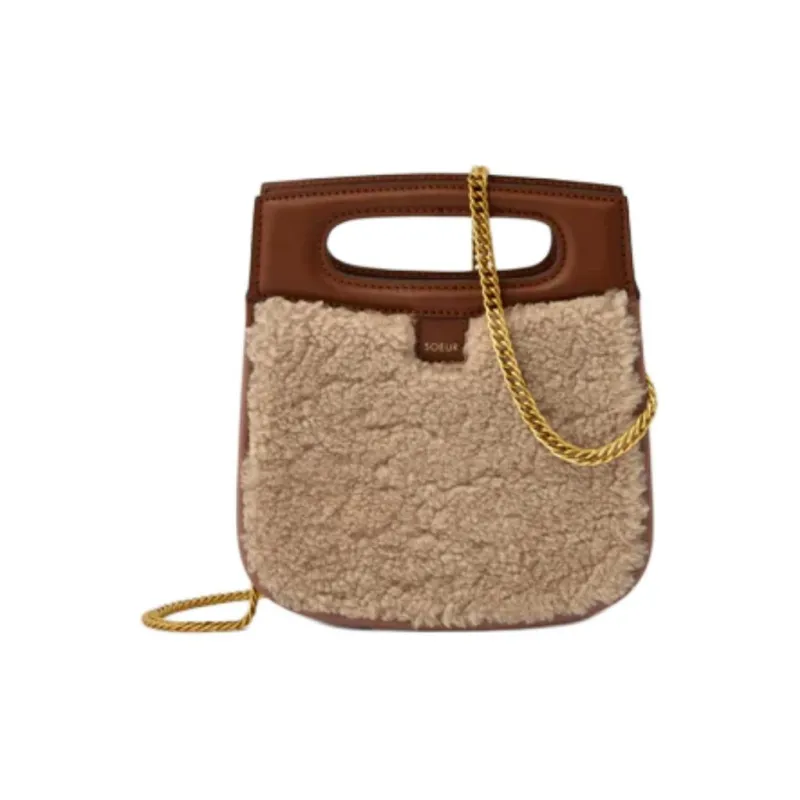 SOEUR Cow Leather One Shoulder Handbags Mini Women's Sand-Colored-0