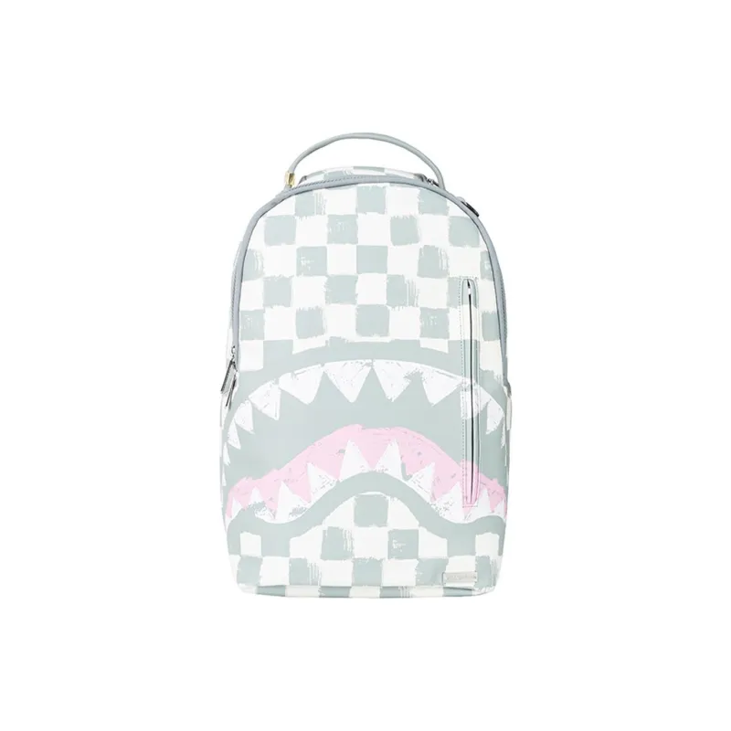 SPRAYGROUND PVC Polyvinyl Chloride Backpack Regular Unisex Gray White-0