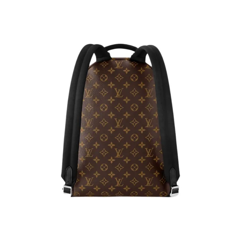 LOUIS VUITTON Discovery Coated Canvas Cow Leather Patchwork Trim Backpack Small Size Men's Brown-2